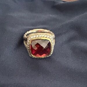 David Yurman Elegant Red and Gold Women's Ring